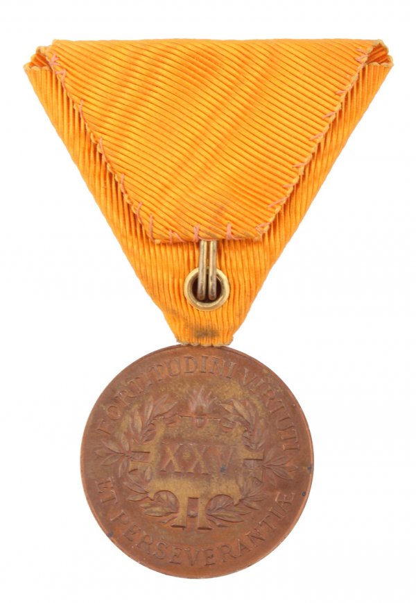 Čestná medaile za 25letou záslužnou činnost na poli hasičském a záchranářském